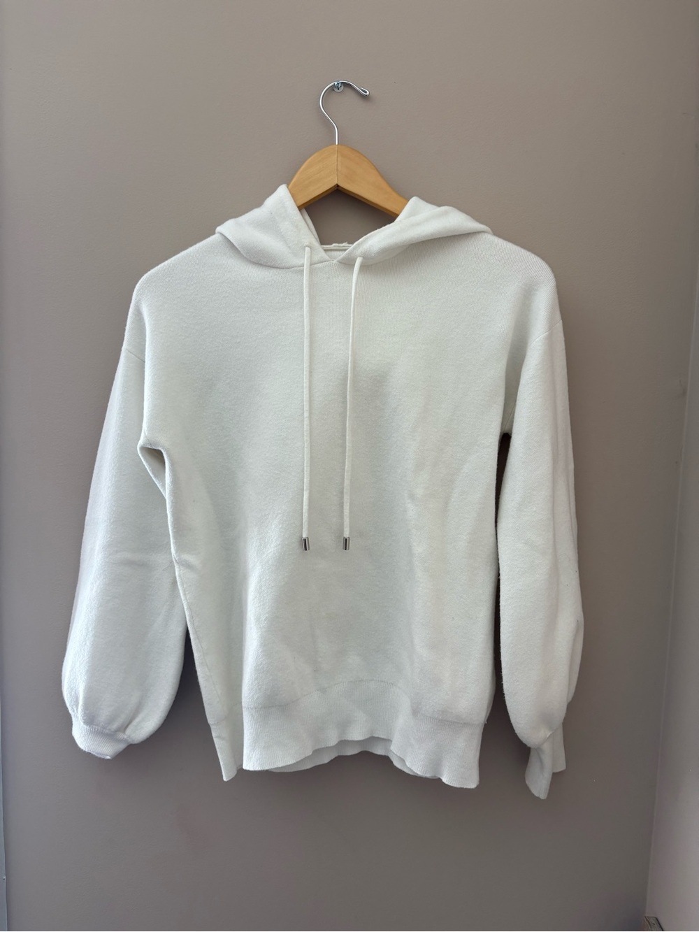 Women's Cozy Drawstring Pullover Sweater - White and Brown bundle - Picture 2 of 6